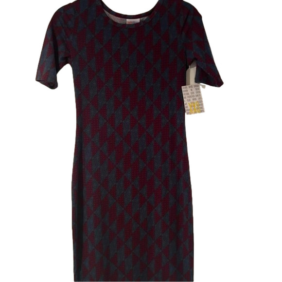 LuLaRoe Dresses & Skirts - Nwt - Lularoe size Xxs "Julia" style midi | Teal and maroon |